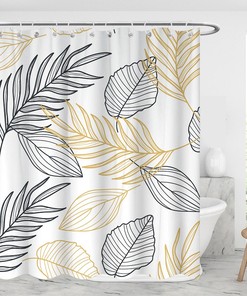Geometric Line Art Graduation Gift Shower Curtain For Modern Bathroom Decor