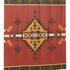 Geometric Native American Indian Pattern Shower Curtain For Ethnic Bathroom Decor.