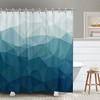 Geometric Ombre Shower Curtain with Contemporary Design, Modern Bathroom Decor 