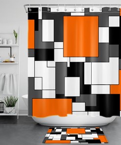 Geometric Pattern Abstract Art Bathroom Accessories Shower Curtain