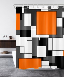 Geometric Pattern Abstract Art Bathroom Accessories Shower Curtain