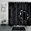 Geometric Pattern Fish Ocean Unique Shower Curtain For Nautical Bathroom Decor
