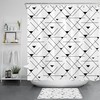 Geometric Pattern Modern Shower Curtain For Bathroom