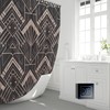 Geometric Pattern Print Shower Curtain for Modern Art Deco Bathroom Decor