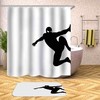 Geometric Pattern Shower Curtain - Black And White Bathroom Decor With Bold Triangle Print