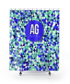 Geometric Pattern Shower Curtain For A Modern Bathroom Decor, Contemporary Bathroom Accessories