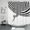 Geometric Pattern Shower Curtain In Pastel Colors