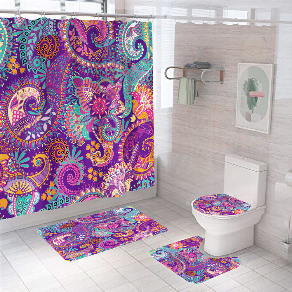 Geometric Pattern Shower Curtain for a Modern and Sophisticated Bathroom