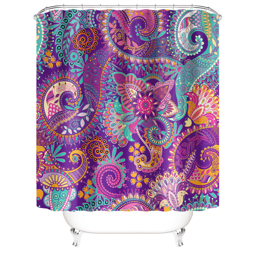 Geometric Pattern Shower Curtain for a Modern and Sophisticated Bathroom