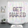 Geometric Pattern Waterproof Fabric Shower Curtain