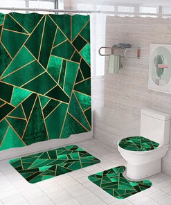 Geometric Print Shower Curtain for Bathroom for a Modern and Stylish Bathroom Decor