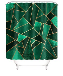 Geometric Print Shower Curtain for Bathroom for a Modern and Stylish Bathroom Decor