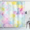 Geometric Rhombus Art Print Shower Curtain For Modern Bathroom Decor