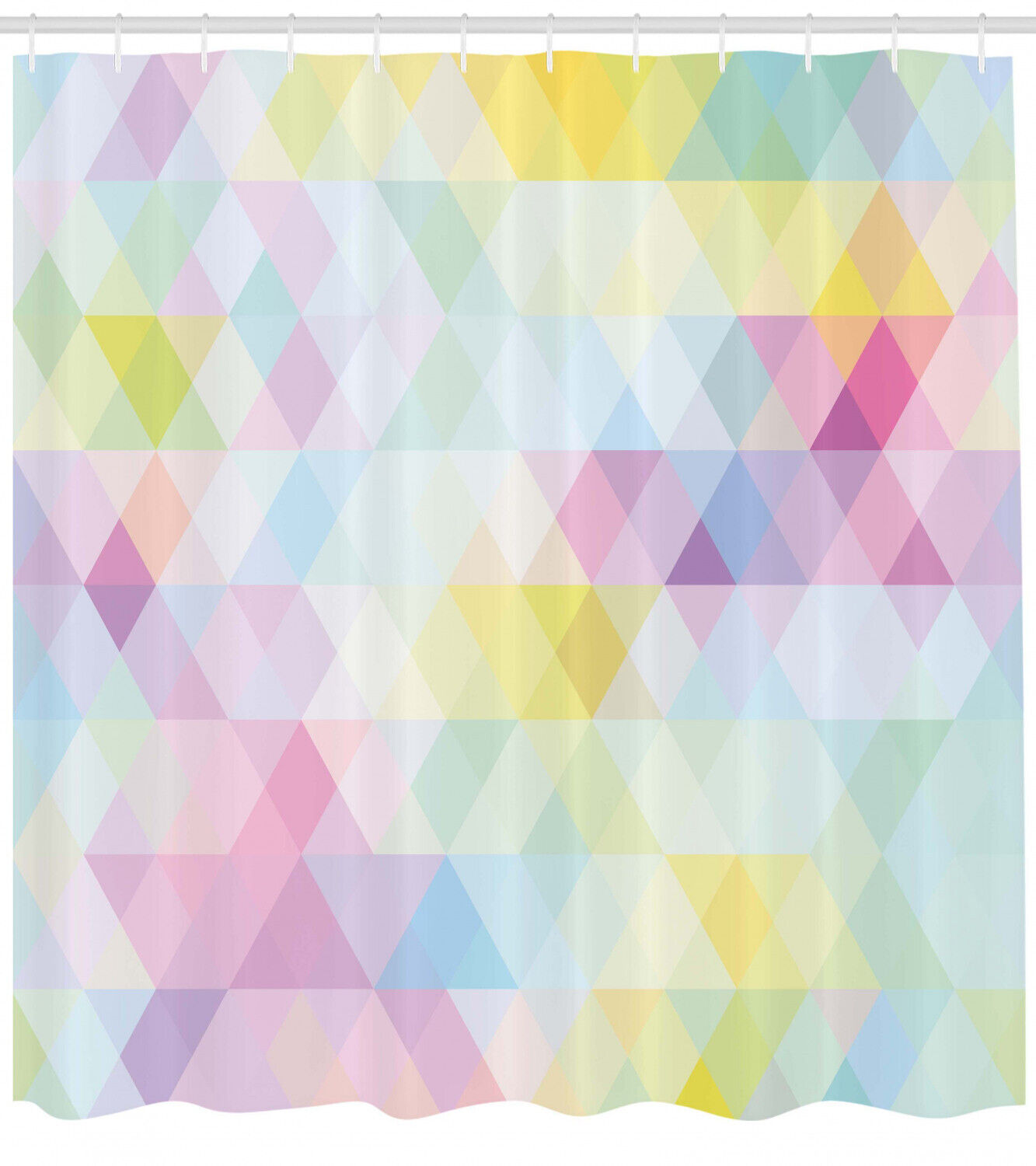 Geometric Rhombus Art Print Shower Curtain For Modern Bathroom Decor - Image 2