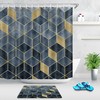 Geometric Shape Patterns Shower Curtain For Modern Bathroom Decor