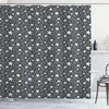 Geometric Shower Curtain with Star Print for Modern Bathroom Design