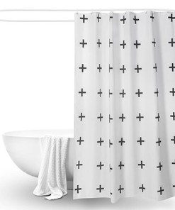 Geometric Striped Abstract Art Shower Curtain For Bathroom