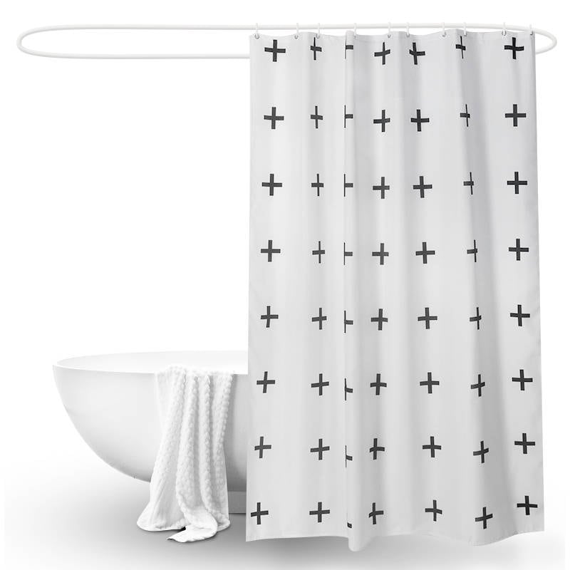 Geometric Striped Abstract Art Shower Curtain For Bathroom