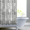 Geometric Tile Print Shower Curtain For Classic Bathroom