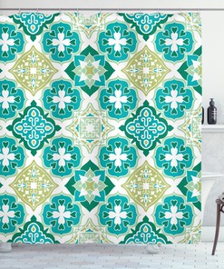 Geometric Tiles Shower Curtain: Add An Edgy Touch To Your Bathroom Decor