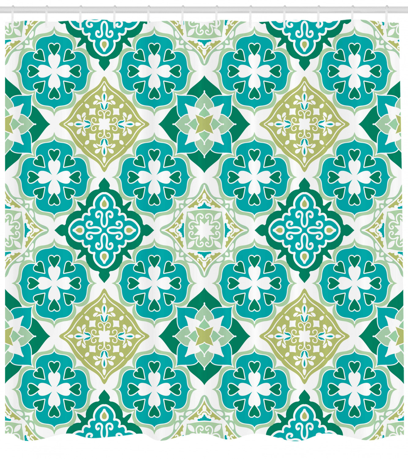 Geometric Tiles Shower Curtain: Add An Edgy Touch To Your Bathroom Decor