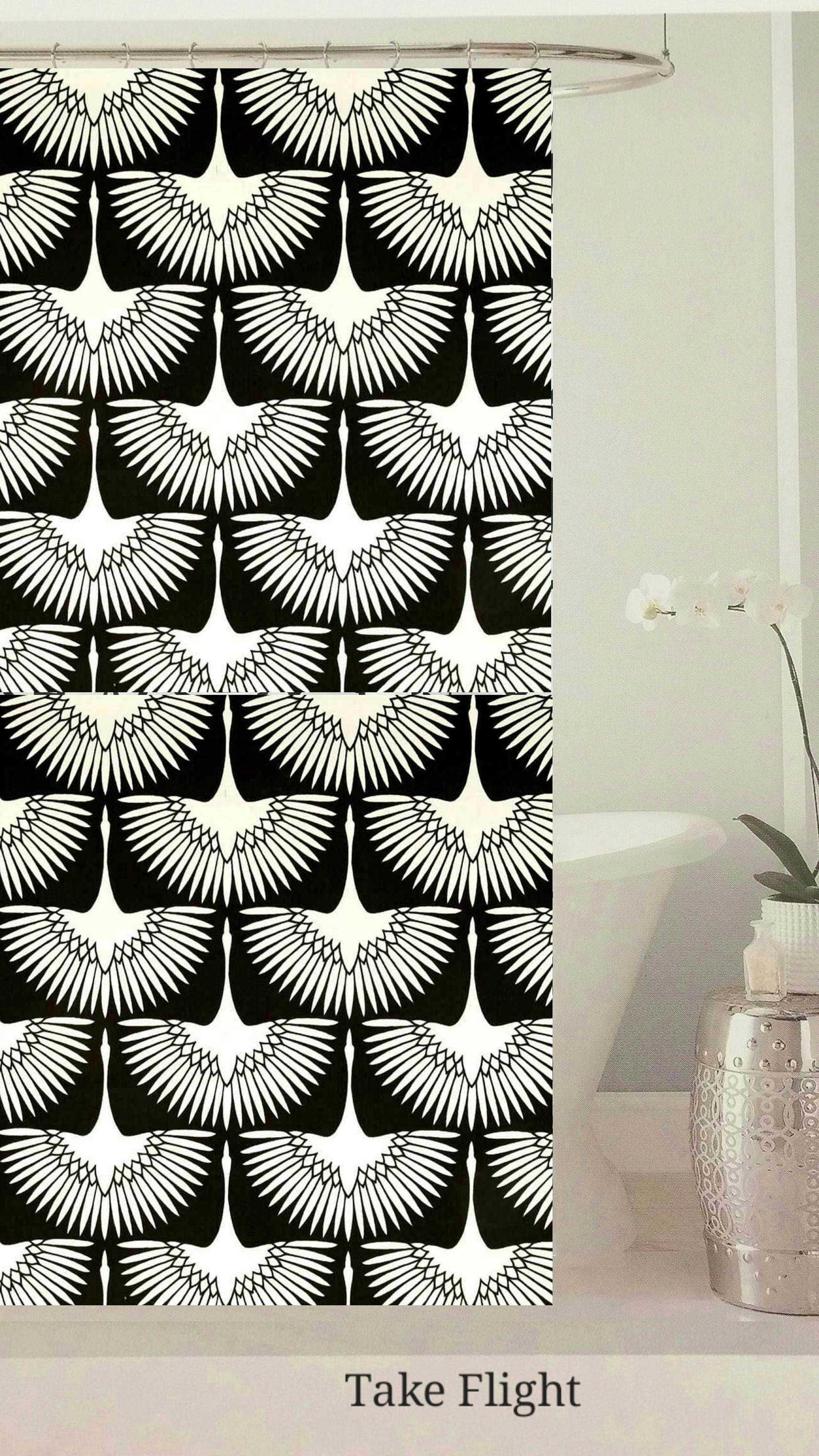 Geometric Variety Shower Curtain with Midnight, Tuxedo, Stardust and Lattice Patterns, 72x72 - Elegant Bathroom Decor