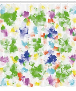 Geometry Decors Print Shower Curtain for Modern Art Bathroom Decor
