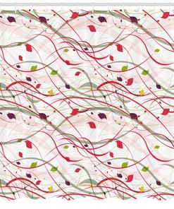 Geometry Decors Print Shower Curtain for Modern Art Bathroom Decor