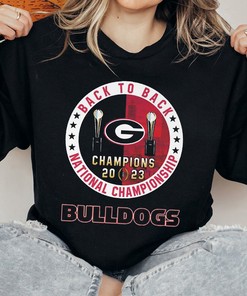 Georgia Bulldogs Back to Back National Championship Tee - Classic Apparel for Fans