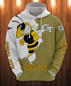 Georgia Tech Mascot All Over Print 3D Hoodie For Fans