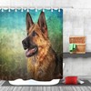 German Shepherd Dog Shower Curtain, Waterproof Fabric Bathroom Decoration