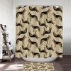 German Shepherd Dog Shower Curtain with a Pattern Design for a Playful Bathroom Decor