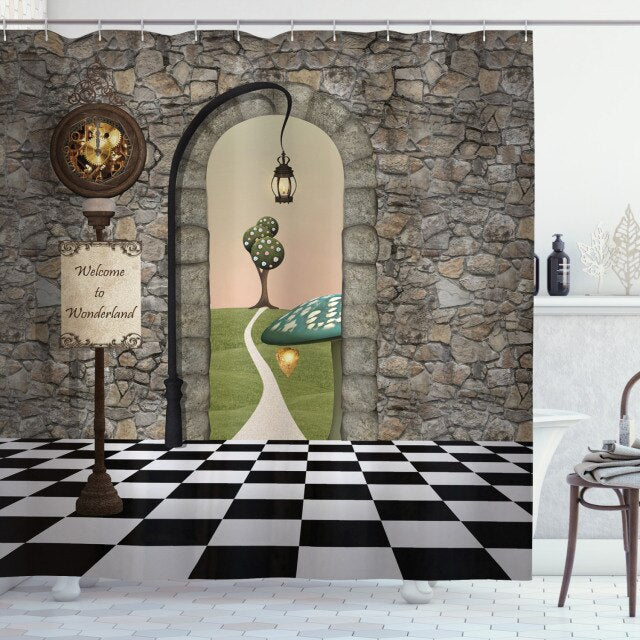 Get A Classic Look With Alice In Wonderland Style Shower Curtain. - Image 4