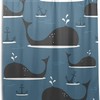 Get A Refreshing Look With Alaza Whale Anchor Waterproof Bathroom Curtain.