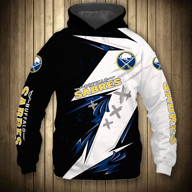 Get A Thunderous Design With Buffalo Sabres Hoodie 3D Thunder Design Pullover Nhl