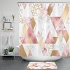 Get Abstract with the Rose Gold Geometric Shower Curtain
