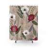 Get Botanic Illustrations On A White Background With This Black And White Floral Shower Curtain 