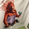Get Creative with Monkey with Hairdryer Bathroom Shower Curtain 