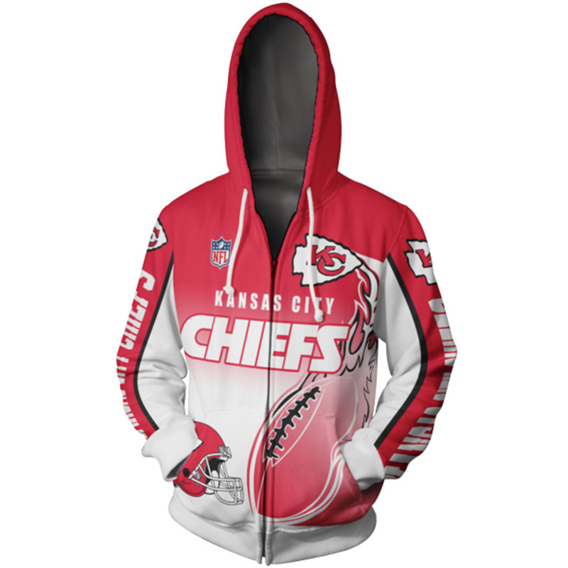 Get Fired Up With This Kansas City Chiefs All Over Print Flame Balls Graphic 3D Hoodie