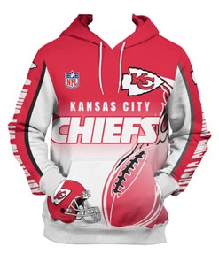 Get Fired Up With This Kansas City Chiefs All Over Print Flame Balls Graphic 3D Hoodie