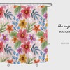 Get Free-Spirited With This Colorful Floral Plants Shower Curtain Set For A Boho Bathroom 
