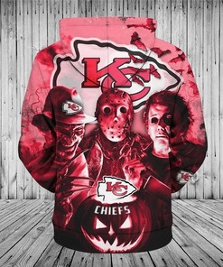 Get In The Halloween Spirit With This Kansas City Chiefs 3D Horror Night Pullover Hoodie