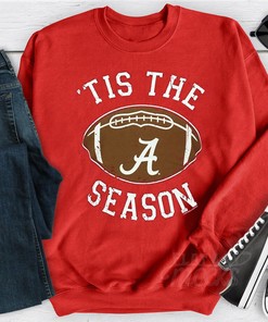 Get Into The Holiday Spirit With Alabama Crimson Tide Preppy Tis The Season T-Shirt