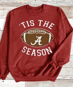 Get Into The Holiday Spirit With Alabama Crimson Tide Preppy Tis The Season T-Shirt