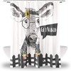 Get Naked Funny Cow Shower Curtain for Farmhouse Bathroom Decor