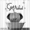 Get Naked Print Shower Curtain with Elephant Bathing in Bathtub Bathroom Decor for a fun and waterproof bathroom