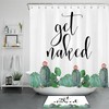 Get Naked Shower Curtain - Tropical Cactus Bathroom Decor