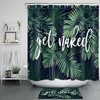 Get Naked Tropical Leaves Shower Curtain 