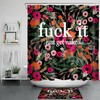 Get Naked and Enjoy Your Shower with this Funny Tropical Flower Print Shower Curtain