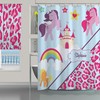Get Playful with Monogrammed Cheetah Print Pony Shower Curtain - Perfect for Kids 